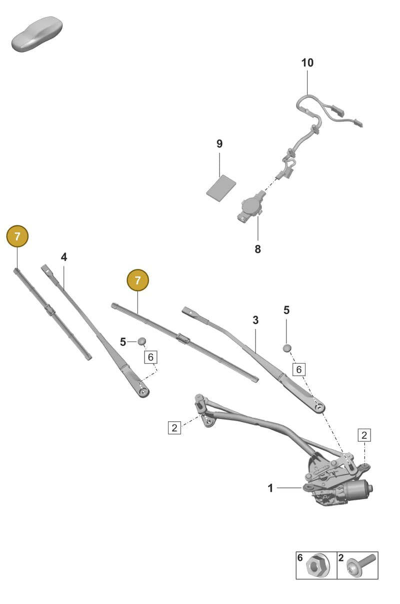 971998001A — Porsche Panamera (2020-2023) diagram p58904000, position 7