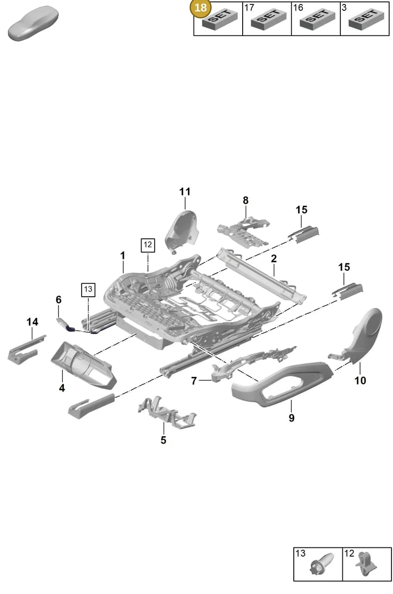 971998205A — Porsche 911 (2024-2025) diagram p63817100, position 18