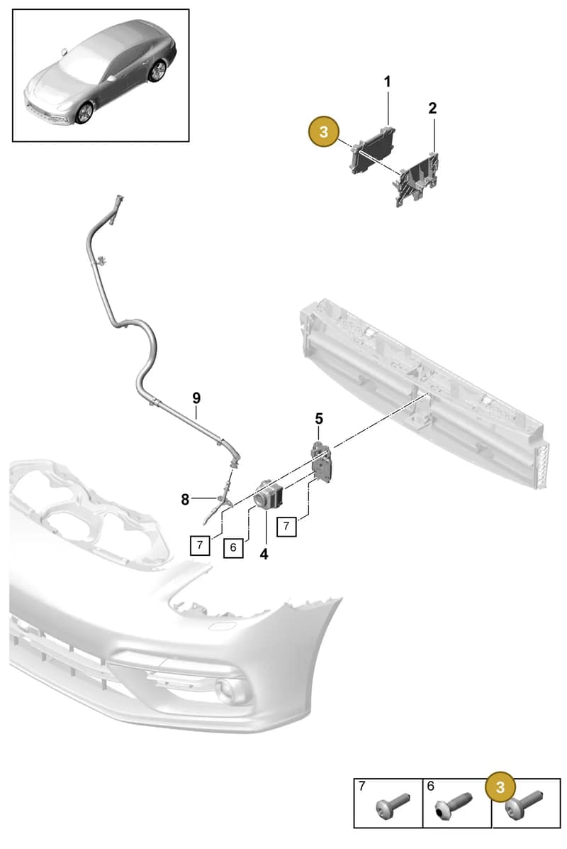 973857746 — Porsche Panamera (2016-2020) diagram p49911040, position 3