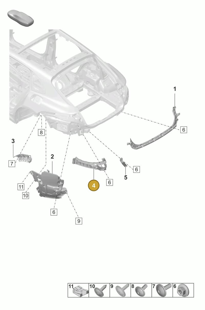 974807125 — Porsche Panamera (2020-2023) diagram p58802850, position 4