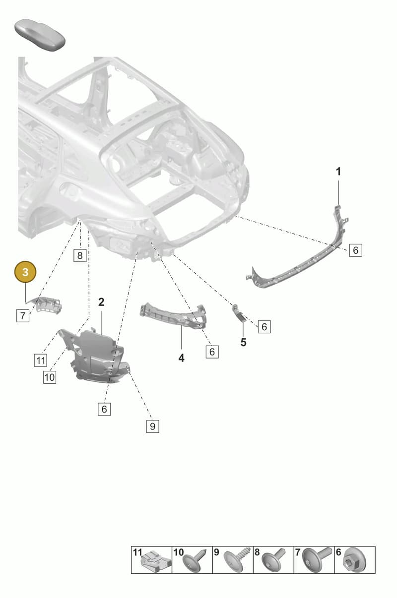 974807253A — Porsche Panamera (2020-2023) diagram p58802850, position 3