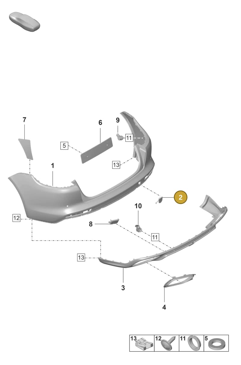 974807442G2X — Porsche Panamera (2020-2023) diagram p58802600, position 2