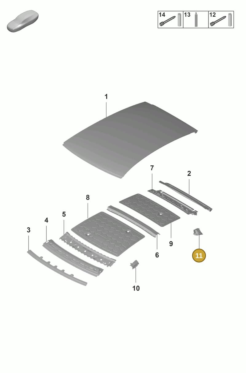974810606 — Porsche Panamera (2020-2023) diagram p58801450, position 11