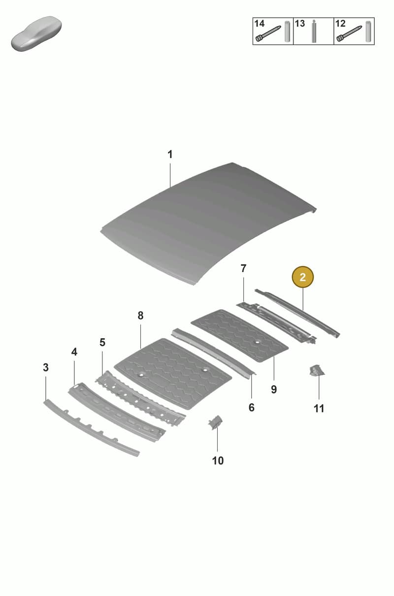 974817111DYGRV — Porsche Panamera (2020-2023) diagram p58801450, position 2