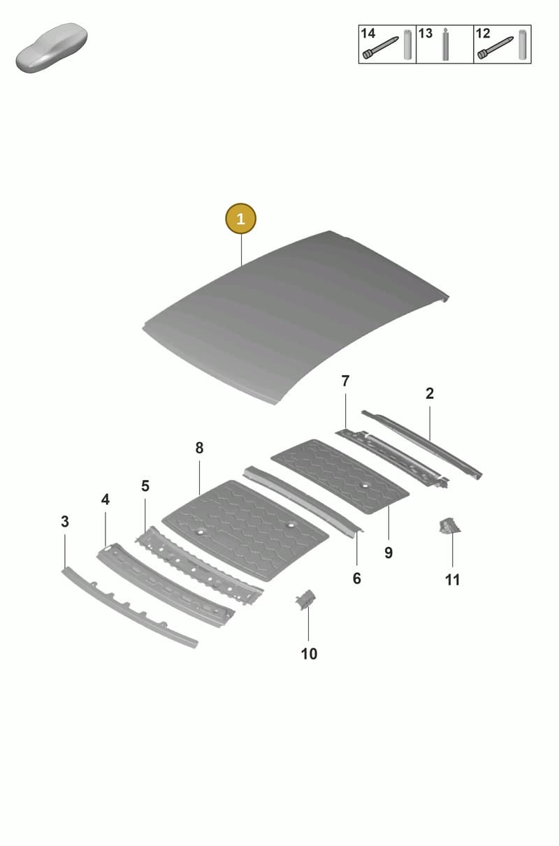 974817111EYGRV — Porsche Panamera (2020-2023) diagram p58801450, position 1