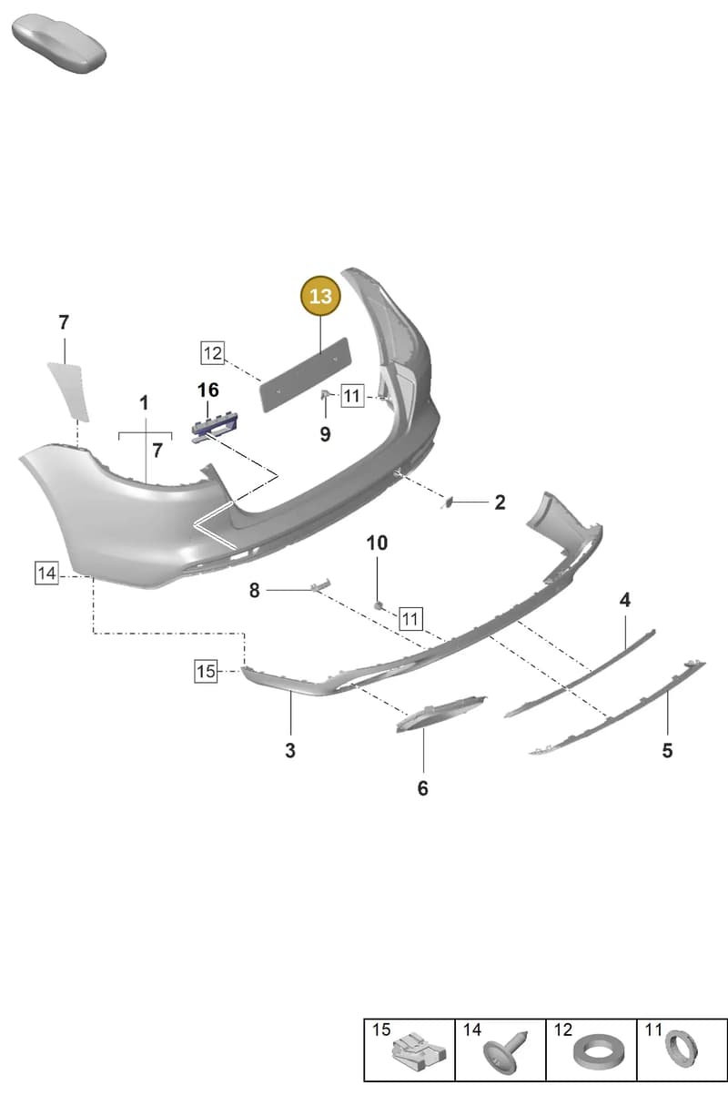 974827113AOK1 — Porsche Panamera (2020-2023) diagram p58802620, position 13