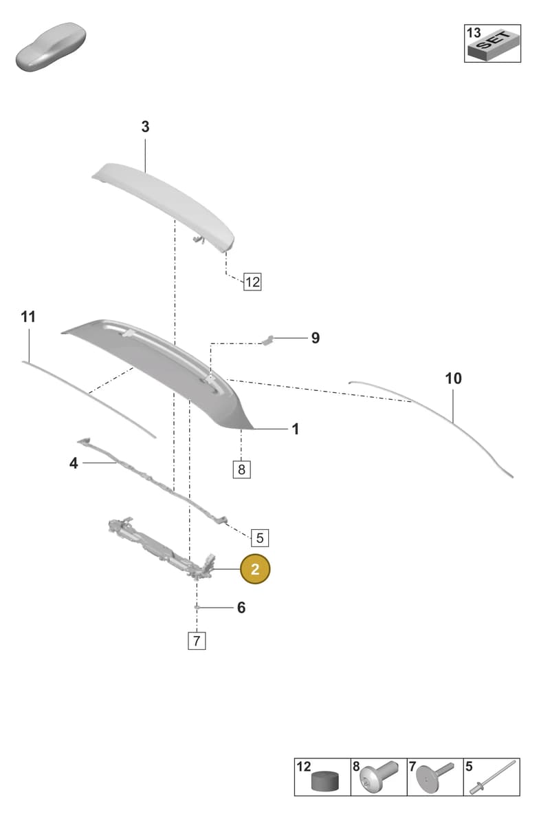 974827204G — Porsche Panamera (2020-2023) diagram p58803400, position 2