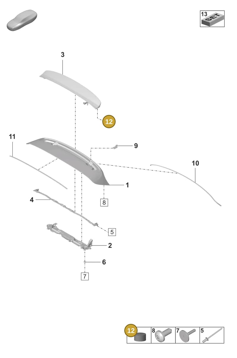 974827589 — Porsche Panamera (2020-2023) diagram p58803400, position 12