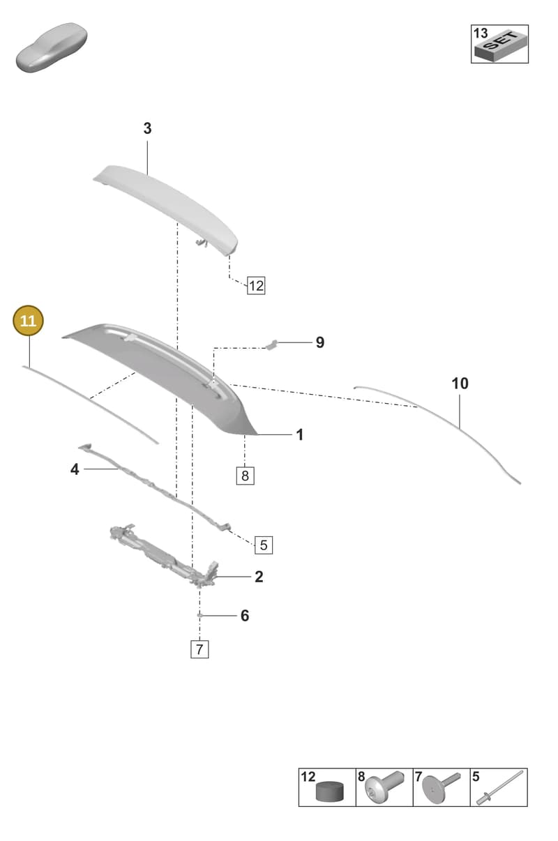 974827669 — Porsche Panamera (2020-2023) diagram p58803400, position 11