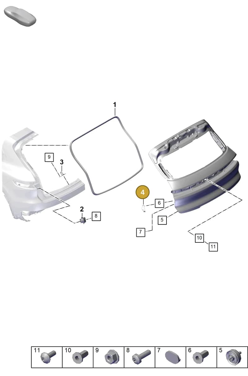 974827679B — Porsche Cayenne Coupe (2023-2023) diagram p60803120, position 4