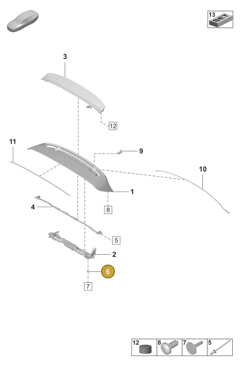 974827911B — Porsche Panamera (2020-2023) diagram p58803400, position 6