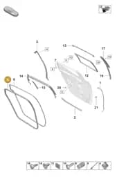 974833722Y Porsche Door Seal