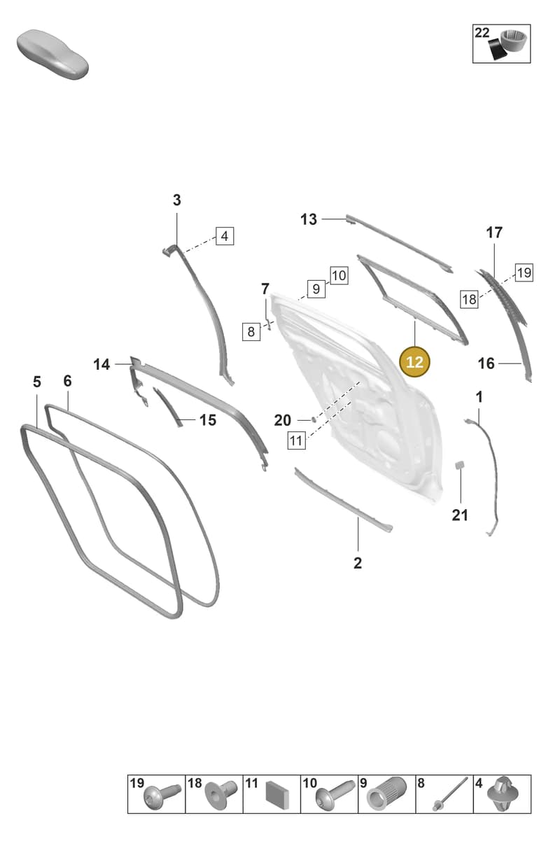 974839432A — Porsche Panamera (2020-2023) diagram p58804270, position 12