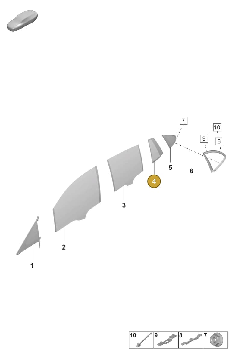 974845025E — Porsche Panamera (2020-2023) diagram p58805300, position 4