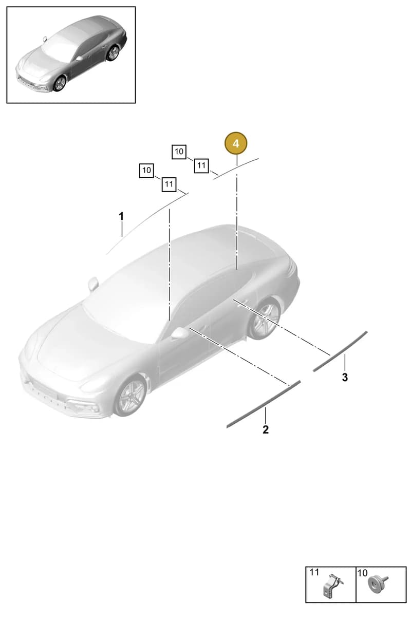 974853054A03C — Porsche Panamera (2016-2020) diagram p49810010, position 4