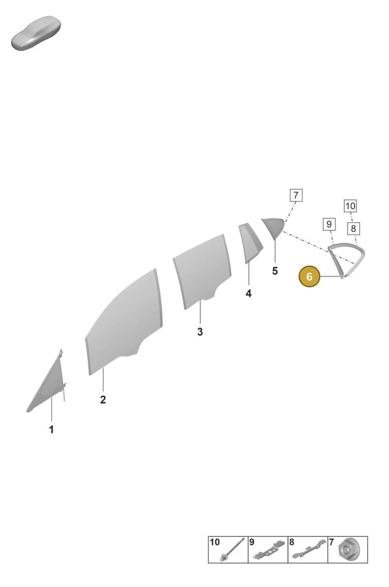974854699A03C — Porsche Panamera (2020-2023) diagram p58805300, position 6