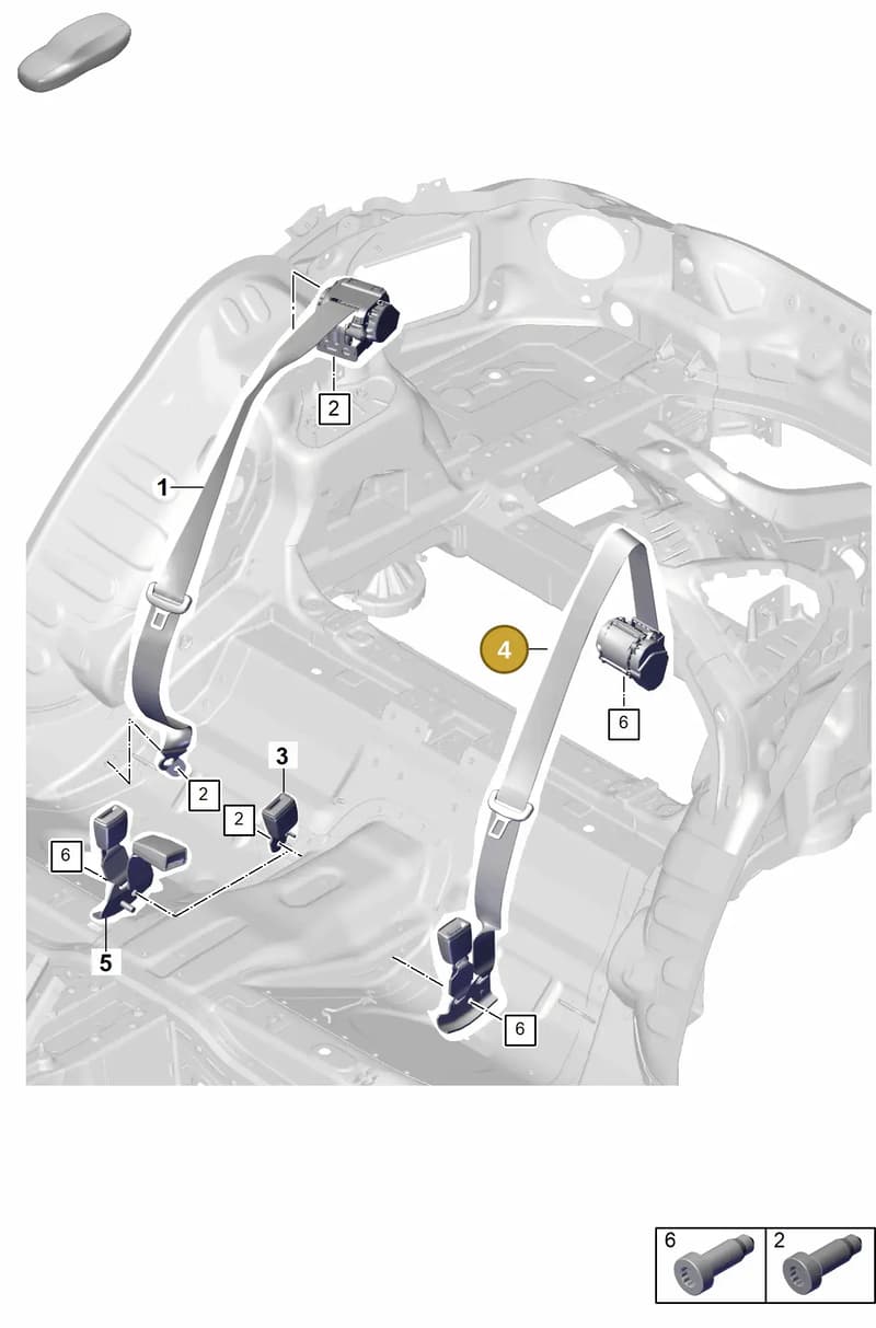 974857807DOG6 — Porsche Panamera (2023-) diagram p62812100, position 4