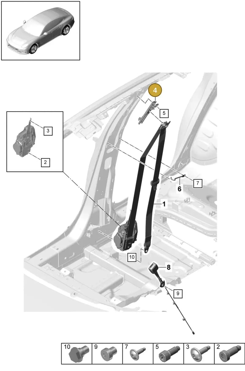 974857807EOG6 — Porsche Panamera (2016-2020) diagram p49812000, position 4