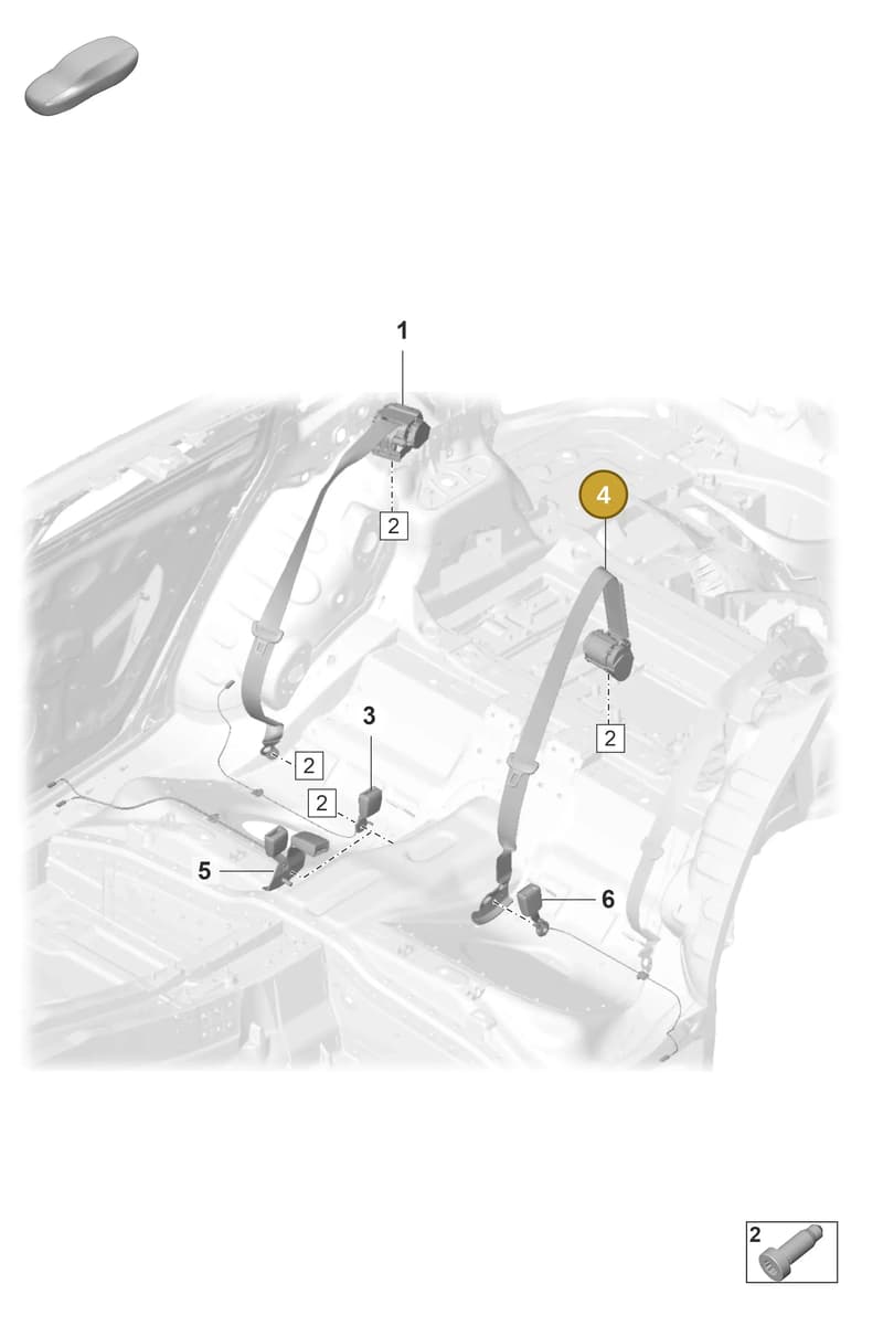 974857807EOH5 — Porsche Panamera 4 Hybrid (2020-2023) diagram p58812100, position 4