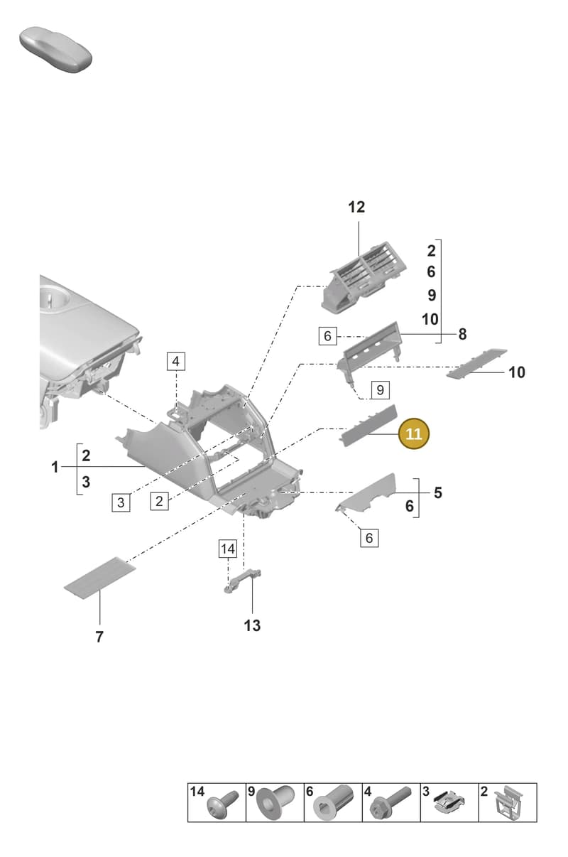 9748633246N3 — Porsche Panamera (2020-2023) diagram p58809320, position 11