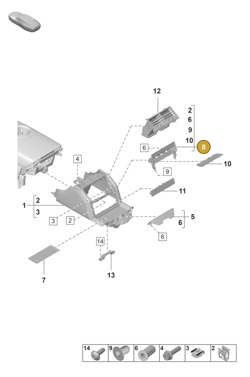 9748641316N3 — Porsche Panamera (2020-2023) diagram p58809320, position 8