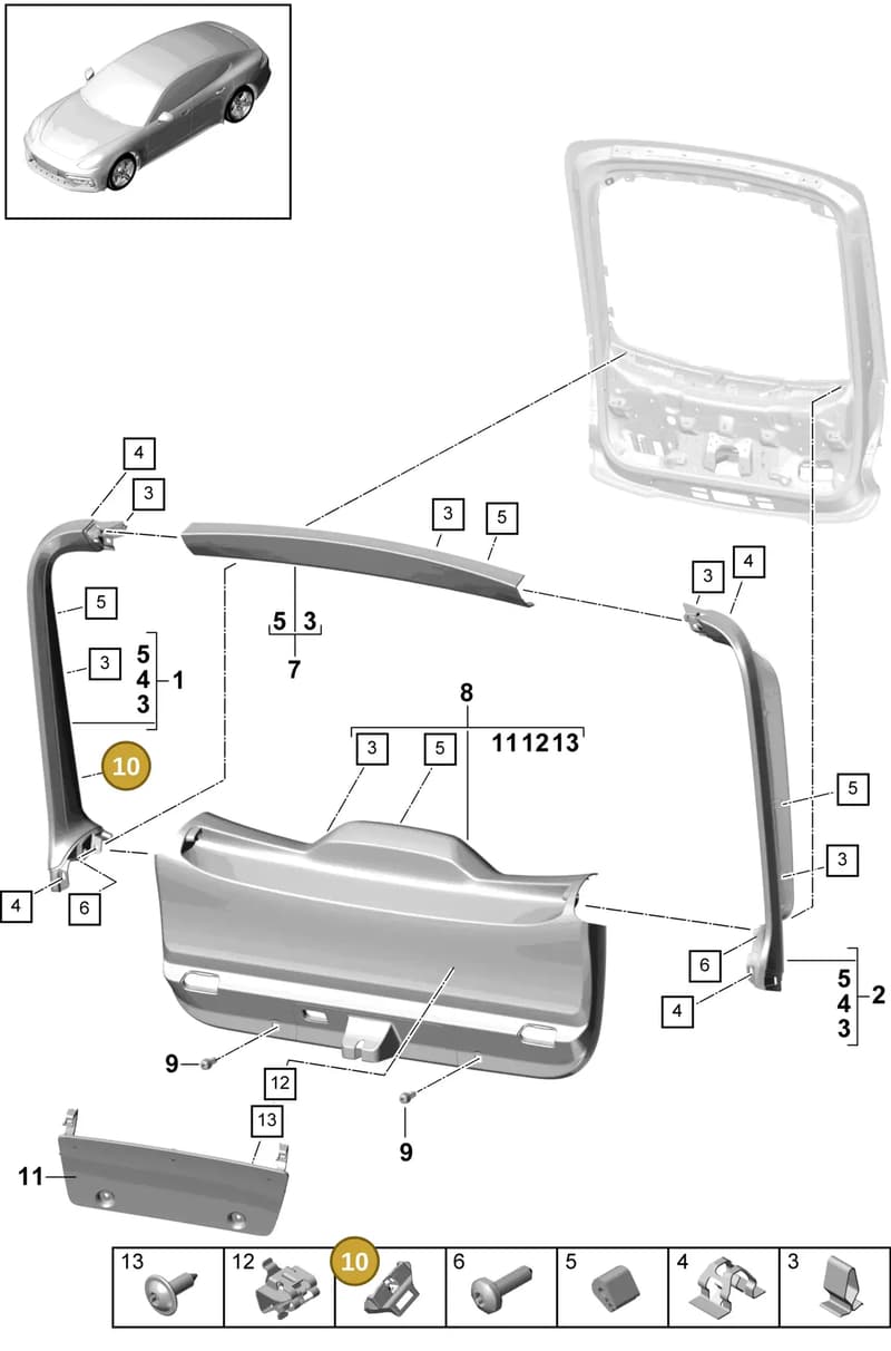 974867159 — Porsche Panamera (2016-2020) diagram p49807060, position 10
