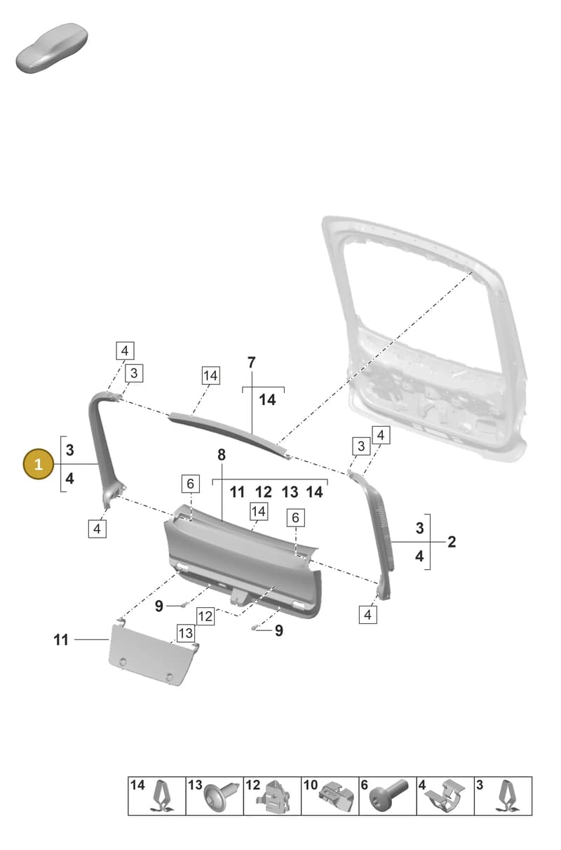 974867602B1E0 — Porsche Panamera (2020-2023) diagram p58807600, position 1