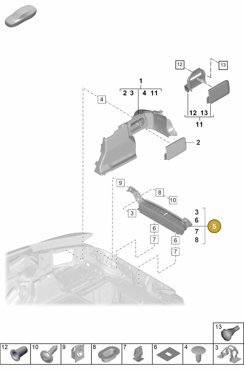 974867707OB8 — Porsche Panamera (2020-2023) diagram p58807520, position 5