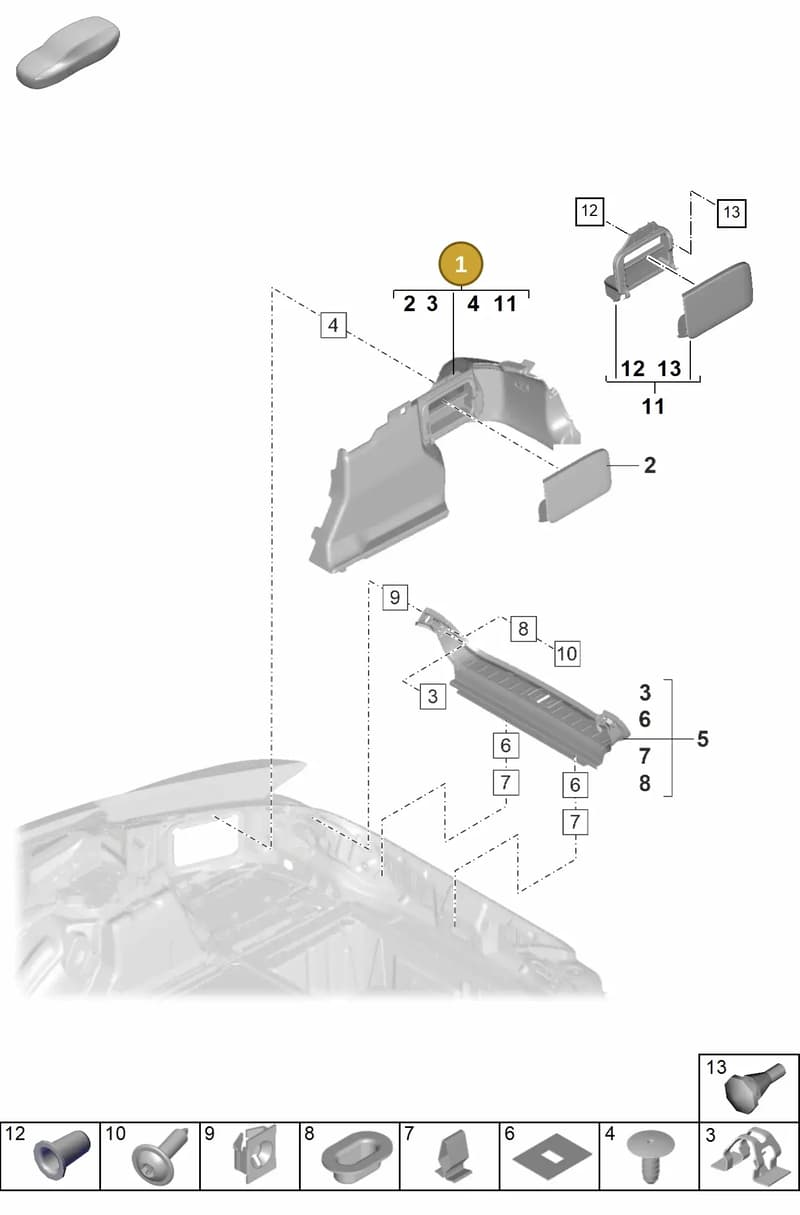 974868224AB7K0 — Porsche Panamera 4 Hybrid (2020-2023) diagram p58807520, position 1