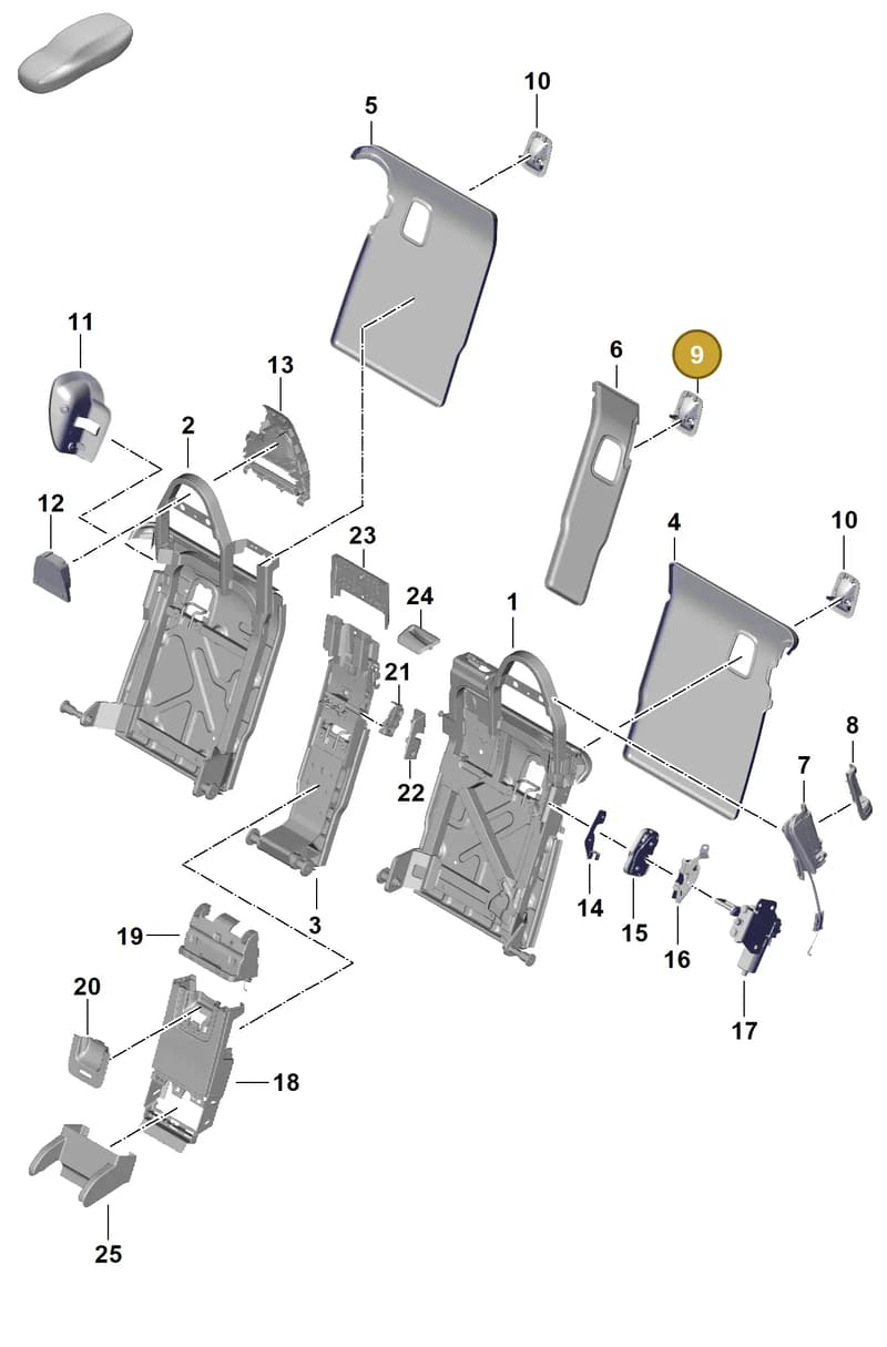 9748859431E0 — Porsche Panamera (2023-2025) diagram p62818020, position 9