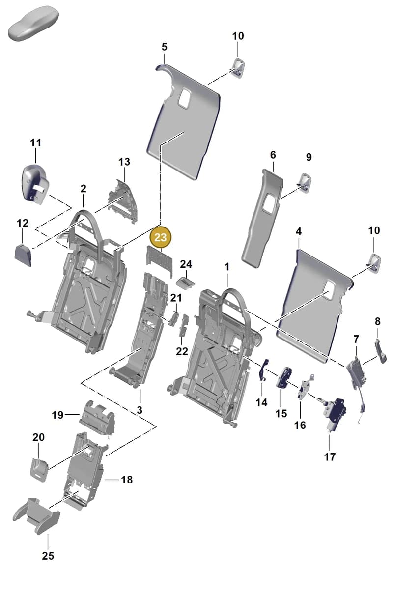 974886743 — Porsche Panamera (2023-2025) diagram p62818020, position 23