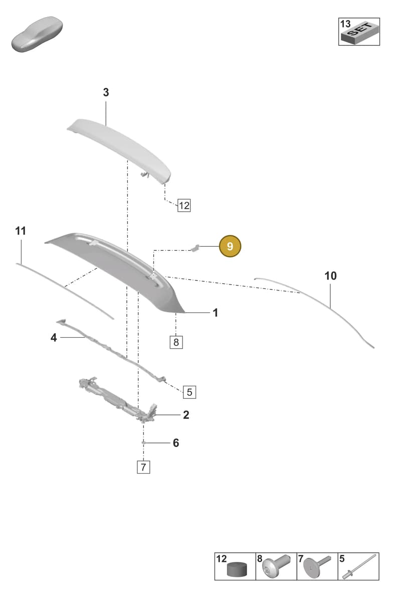 974898035 — Porsche Panamera (2020-2023) diagram p58803400, position 9