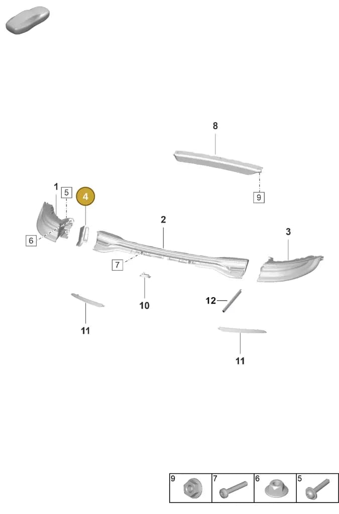 974945256AA — Porsche Panamera (2020-2023) diagram p58905000, position 4