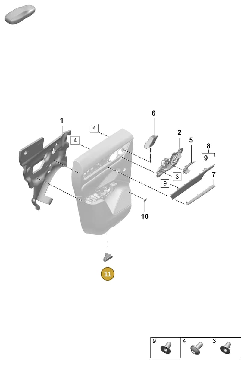 974947411A — Porsche Macan (2024-2024) diagram p61808950, position 11