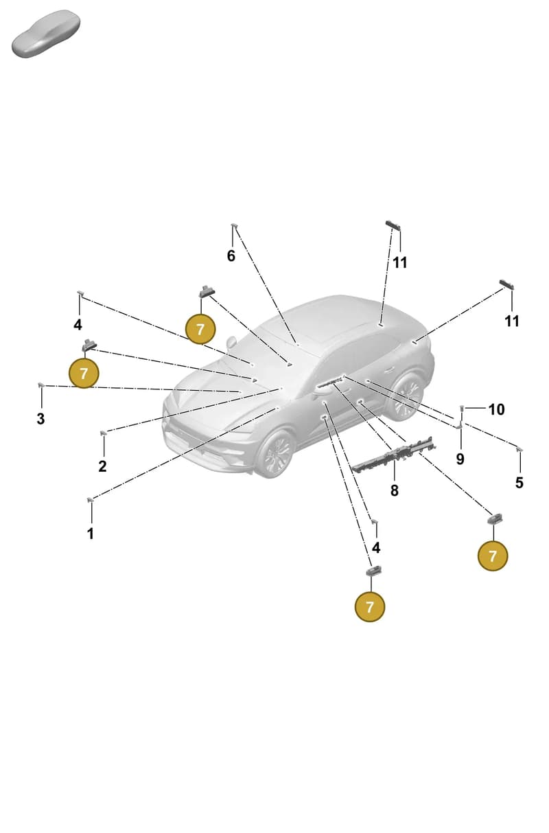 974947411A — Porsche Macan (2024-2024) diagram p61905100, position 7