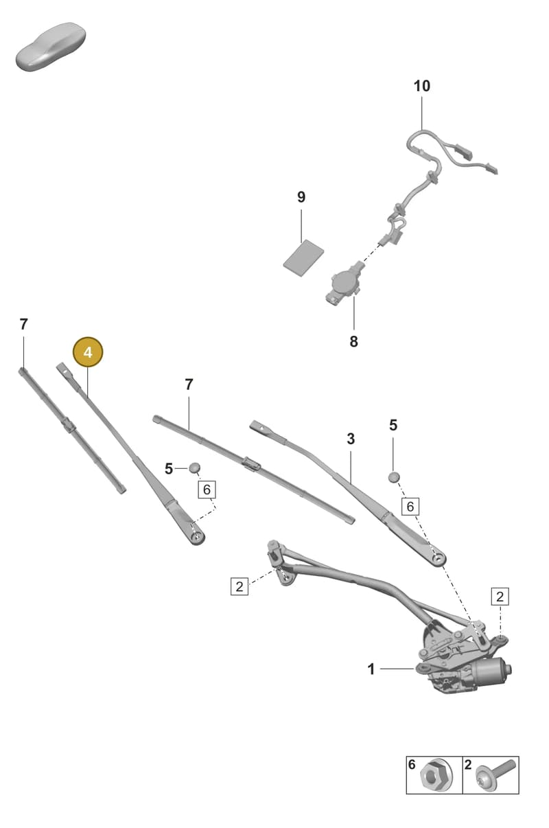 974955707B — Porsche Panamera (2020-2023) diagram p58904000, position 4
