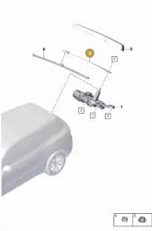 974955707B Porsche Wiper Arm
