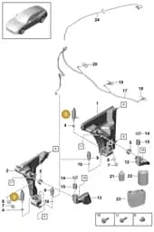 974955954 Porsche Hose Line for Washer Water