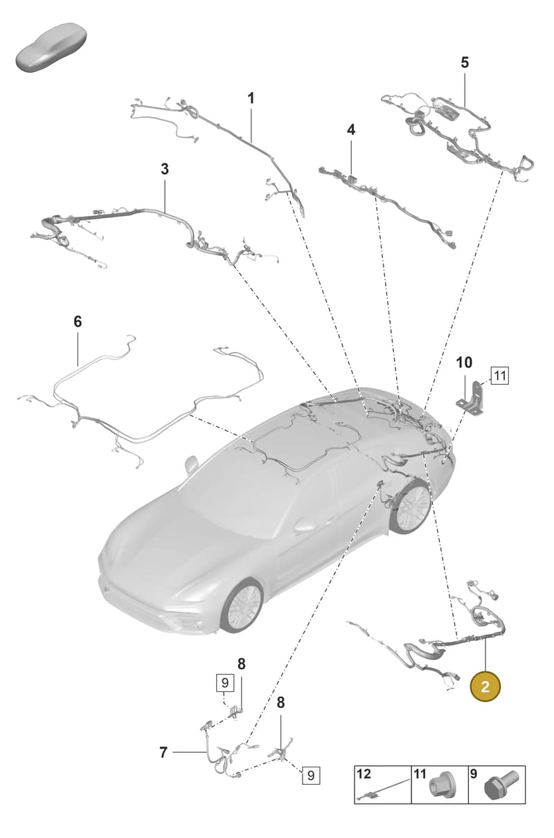 974998023S — Porsche Panamera (2020-2023) diagram p58902040, position 2