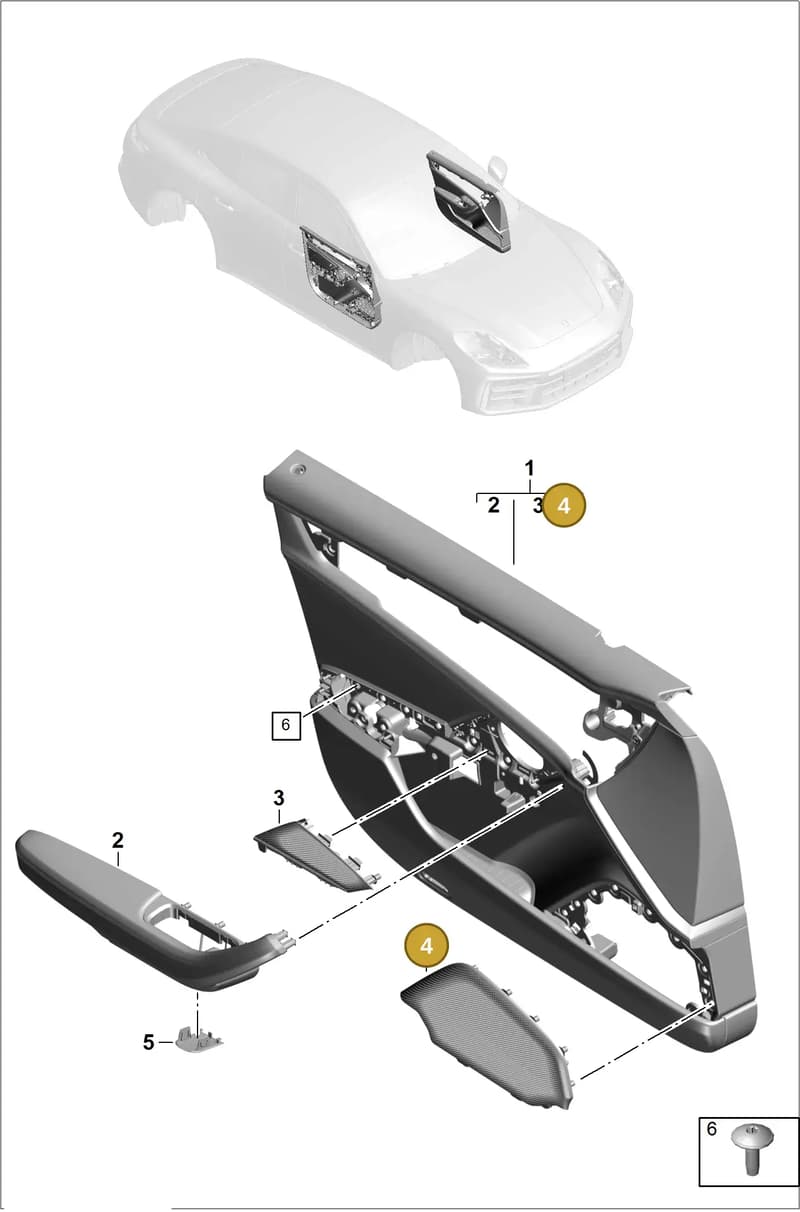 976035420ABLK — Porsche Panamera (2023-2025) diagram p62808100, position 4