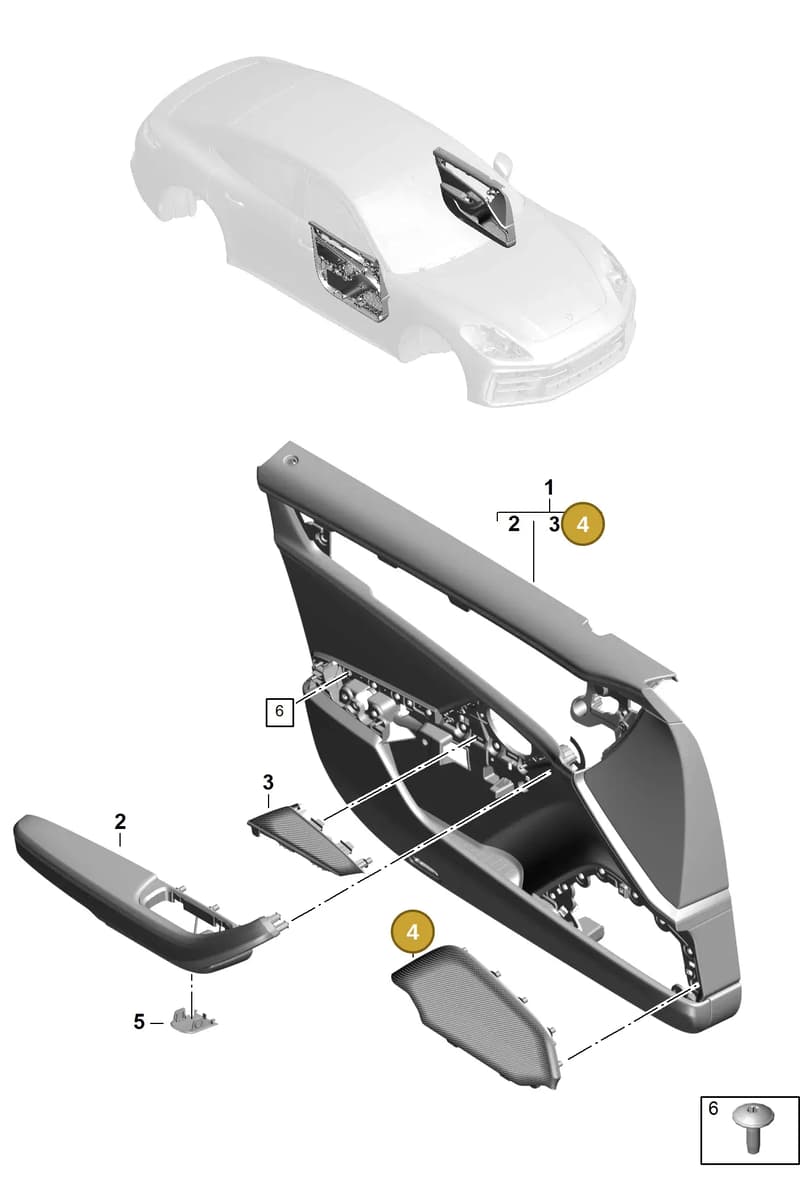 976035420ABLK — Porsche Panamera (2023-2025) diagram p62808000, position 4