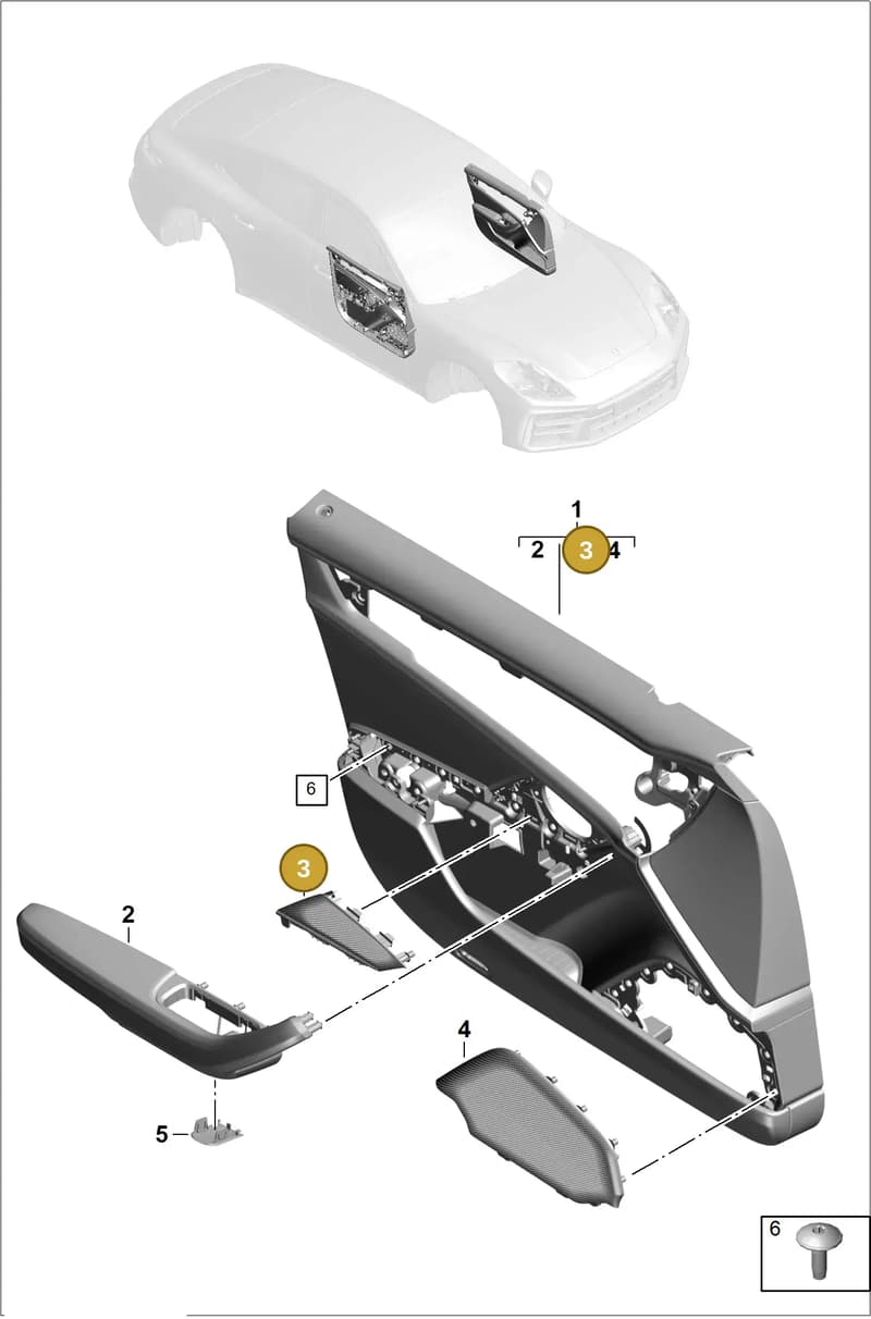 976035423OH5 — Porsche Panamera (2023-2025) diagram p62808100, position 3