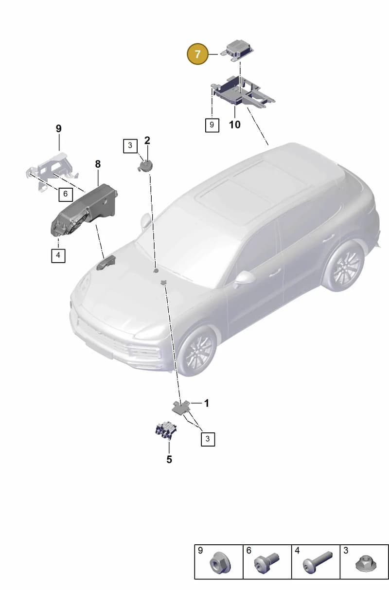 976035751G — Porsche Cayenne Coupe (2023-2023) diagram p60901600, position 7