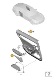 976035794AOG6 Porsche Loudspeaker Trim (Bordeaux Red OG6)