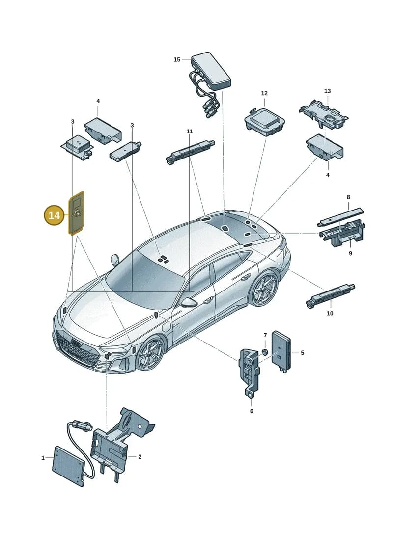 976051502 — Audi RS e-tron GT (2020-2025) diagram 4j1035100, position 14