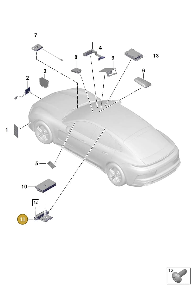 976051565 — Porsche Panamera (2023-2025) diagram p62911200, position 11