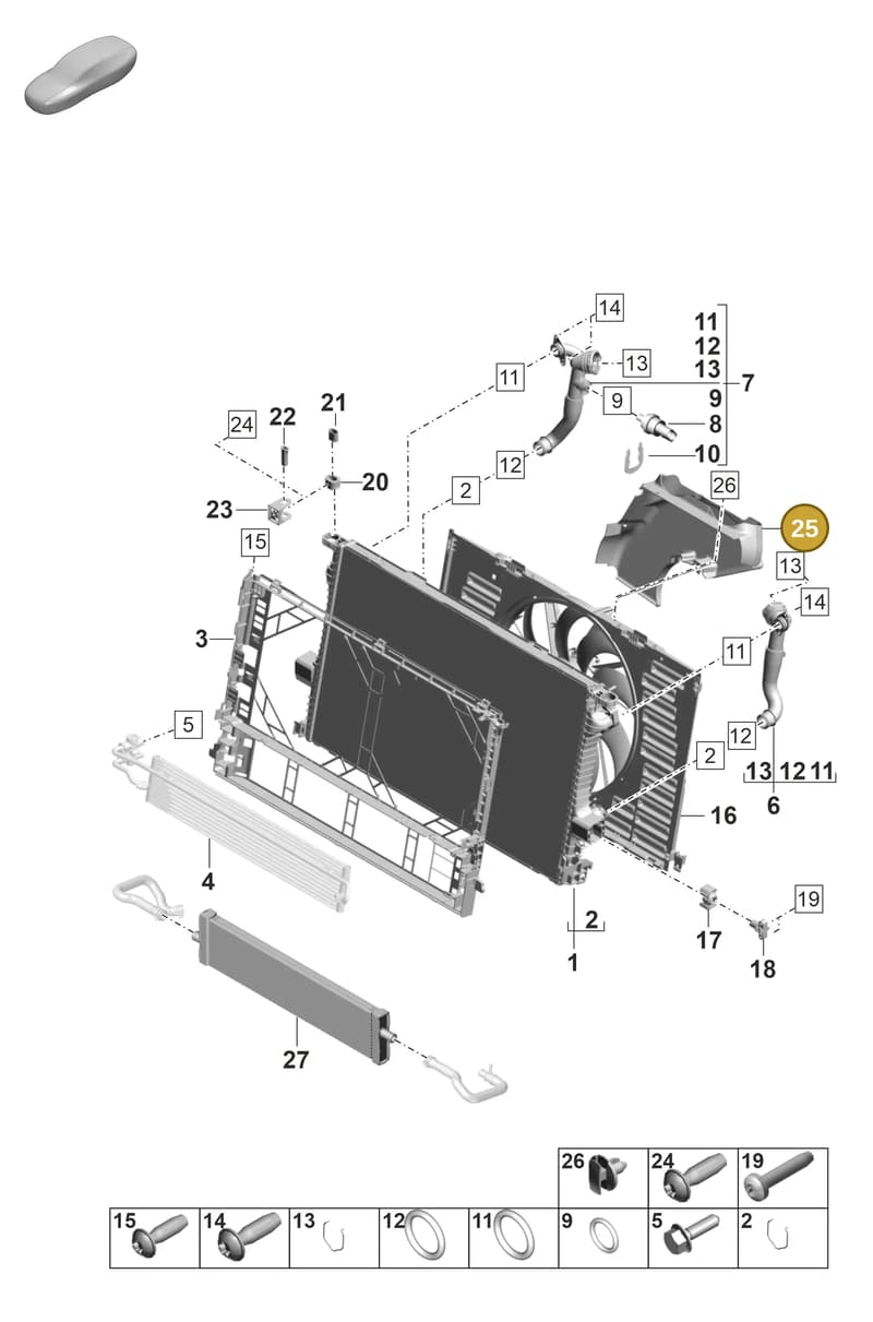 976119363A — Porsche Panamera (2023-2025) diagram p58105200, position 25