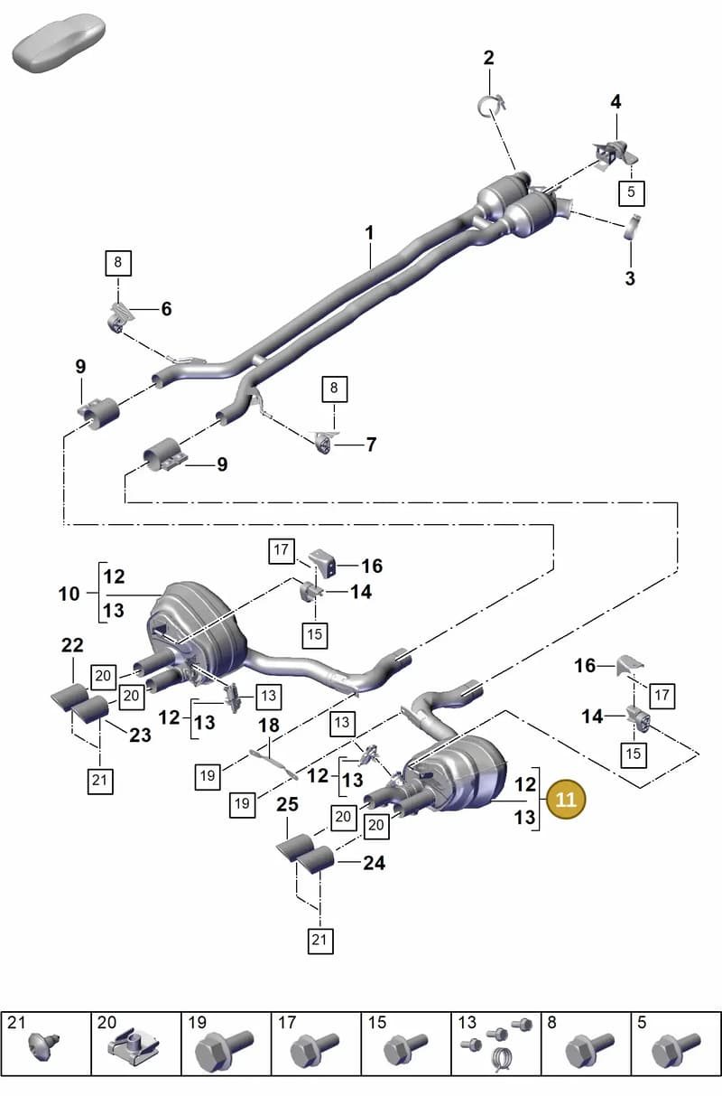 976253600FY — Porsche Panamera (2023-2025) diagram p62203060, position 11