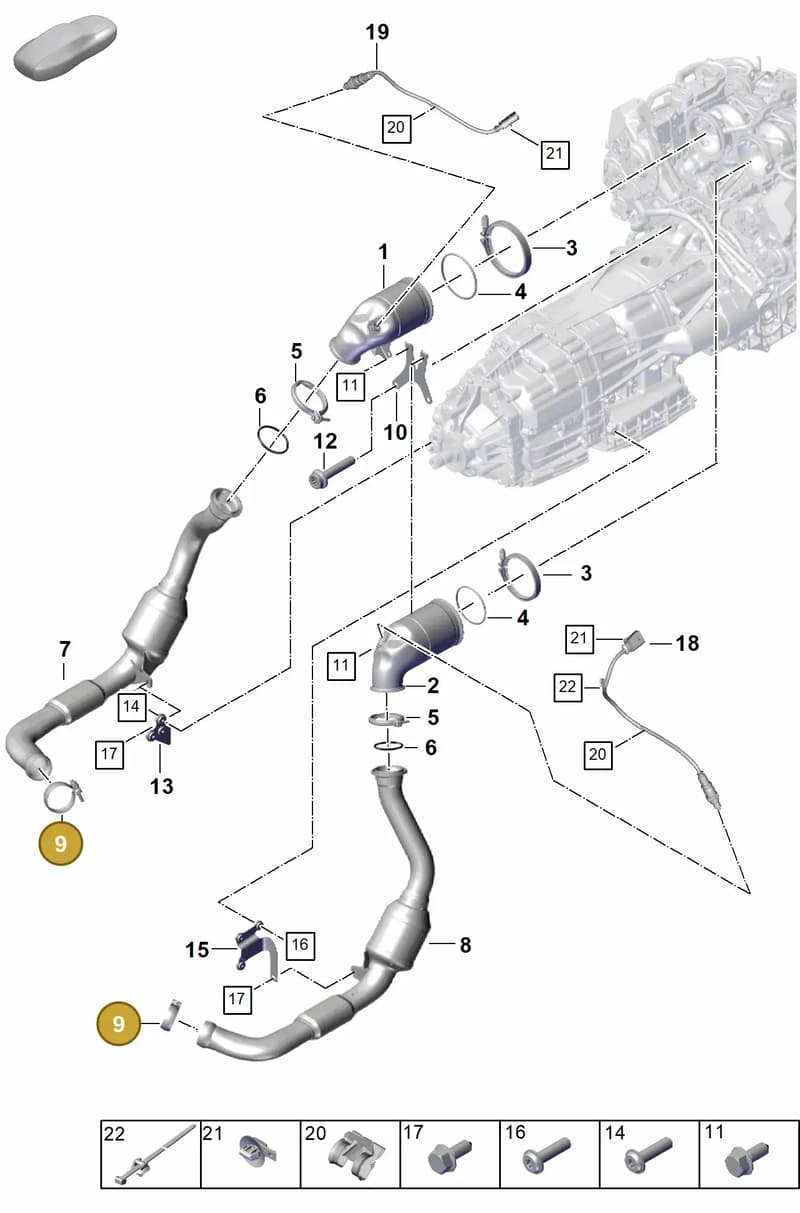 976253725A — Porsche Panamera (2023-2025) diagram p62202210, position 9