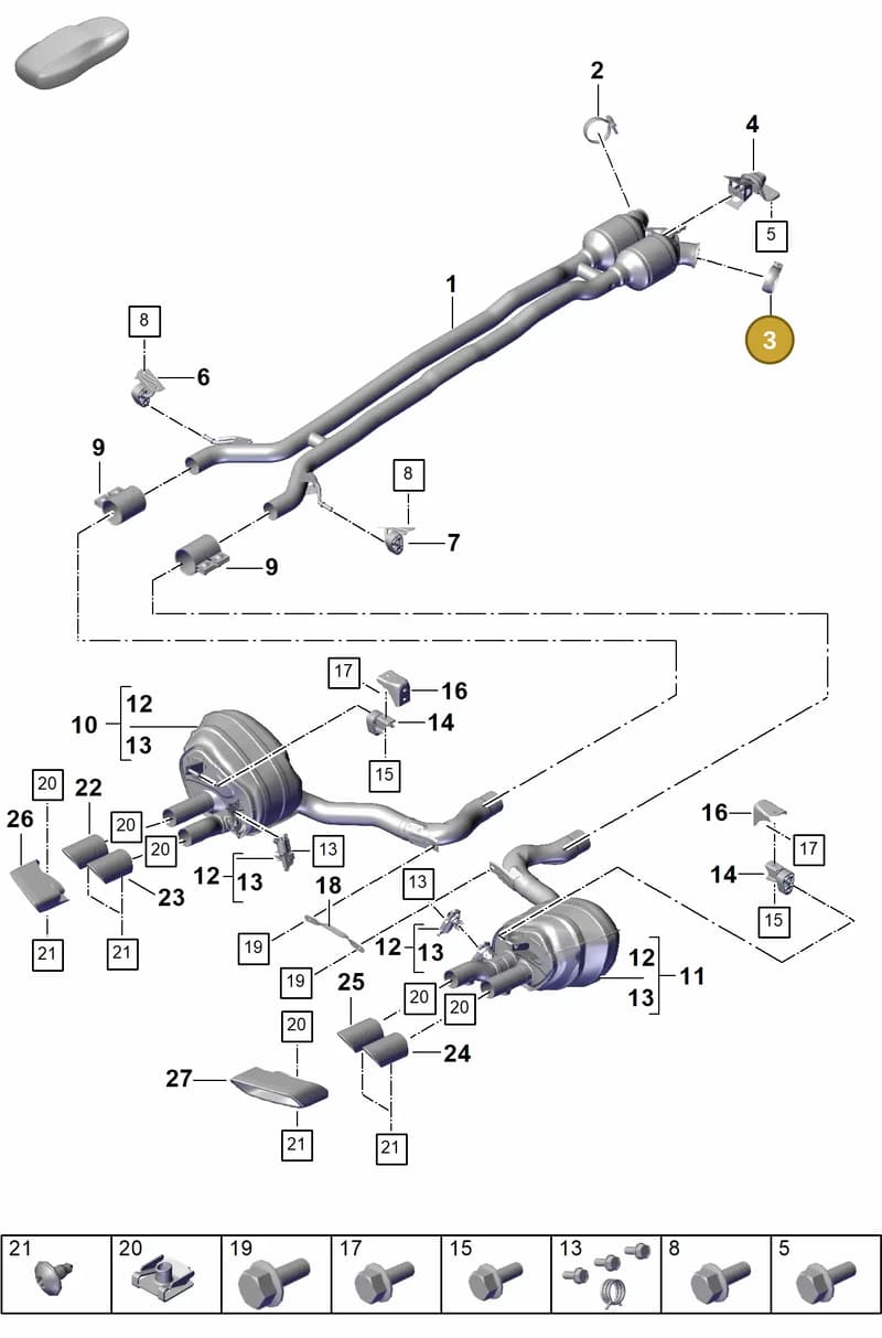 976253725C — Porsche Panamera (2023-2025) diagram p62203010, position 3